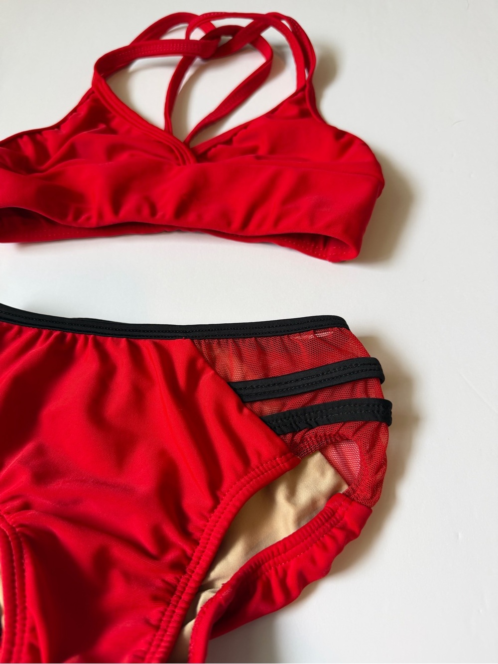 Opra dancewear red & black set CS